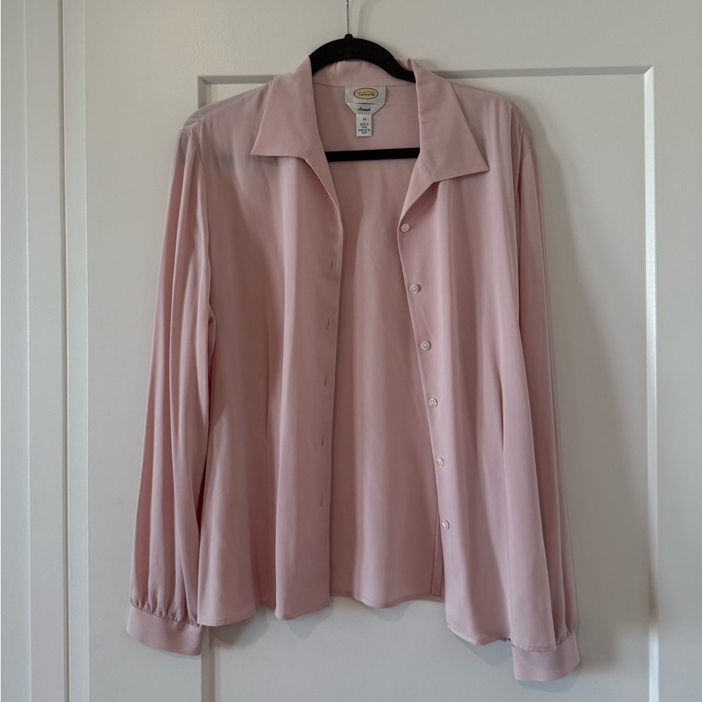 Talbots Light Pink Stretch Blouse